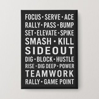 Motivational Volleyball Button