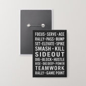 Motivational Volleyball Button (Voorkant / Achterkant)