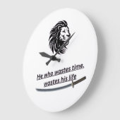 Motivational Wall Clock – Time Is Precious Quote  Grote Klok (Hoek)