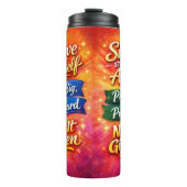 Motivational Water Bottle with Positive Quotes Thermosbeker (Voorkant)