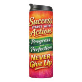 Motivational Water Bottle with Positive Quotes Thermosbeker (Geroteerd rechts)