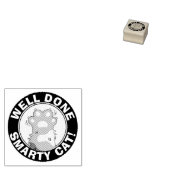Motivational Well done Smarty Cat Cute Reward Rubberstempel (Gestempeld)