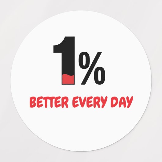 Motivational words -1% Better Every Day Labels (Design 2)