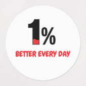 Motivational words -1% Better Every Day Labels (Design 1)