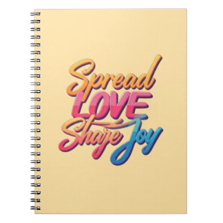 Motivational words "Spread Love, Share Joy" Notitieboek