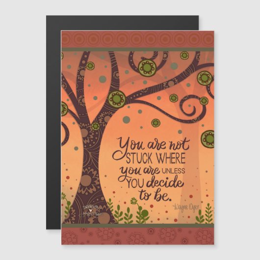 Motivational You Are Not Stuck Magnetic Card (Voorkant / Achterkant)