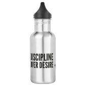 MOTIVATIONALISM© Discipline Over Desire_ Waterfles (Links)