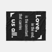 Motivationeel leven, positieve liefde, inspirerend fleece deken (Voorkant (Horizontaal))