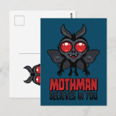 Motivationele Mothman Gelooft In Jou Briefkaart (Voorkant / Achterkant)