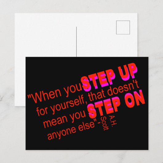 Motivator, voorwaarts DinkerBriefkaart Briefkaart (Voorkant / Achterkant)