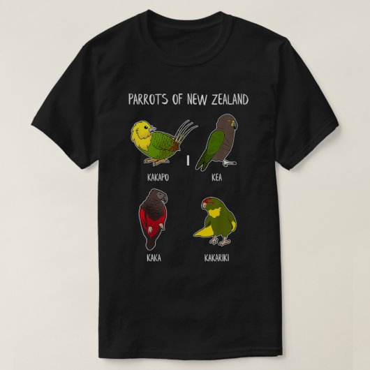 Motive for New Zealand Parrot Lover Kaka Kakariki  T-shirt (Design voorkant)