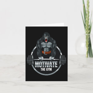 Motiveer de Gym Gorilla Beast Workout Bodybuilding Kaart