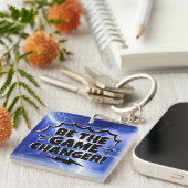 Motiveer Inspire Aanmoediging om game-verandering  Sleutelhanger (Voorkant Rechts)