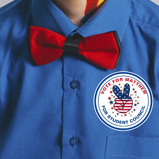 Motiveer je stem voor President in de klas: overwi Ronde Sticker