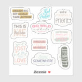 Motiveer jezelf! 10 Motivatie Sticker Pack (Vel)