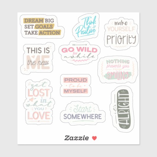 Motiveer jezelf! 10 Motivatie Sticker Pack (Vel)