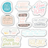 Motiveer jezelf! 10 Motivatie Sticker Pack (Voorkant)