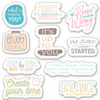 Motiveer jezelf! 10 Motivatie Sticker Pack