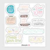 Motiveer jezelf! 10 Motivatie Sticker Pack (Vel)