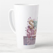 Motiveer om sterk te blijven latte mok (Linkerhoek)