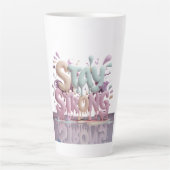 Motiveer om sterk te blijven latte mok (Voorkant)