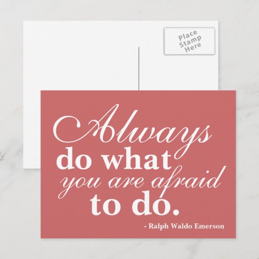 motiveren, inspireren, aanmoedigen, briefkaart (Voorkant / Achterkant)