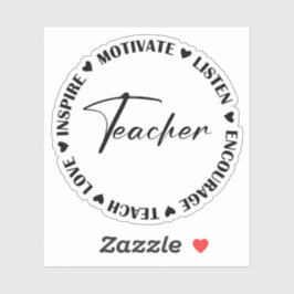 motiveren luisteren aanmoedigen onderwijzen liefde sticker