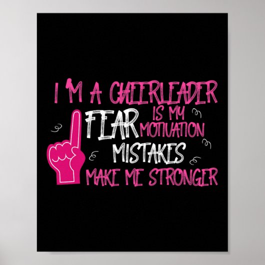 Motiverend Cheerleader Ontwerp Poster (Voorkant)