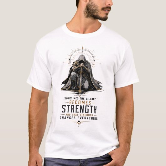 Motiverend Fantasy Krijger Grafisch T-Shirt (Voorkant)