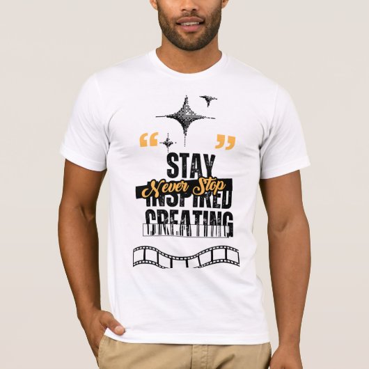 Motiverend Filmmaakster Maker Script Tekst Grafisc T-shirt (Voorkant)