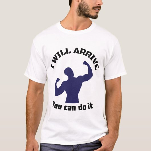 Motiverend Fitnessontwerp T-shirt (Voorkant)