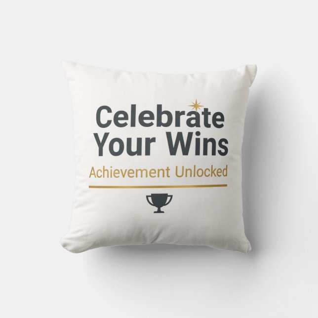 Motiverend geschenk voor succes  kussen (Voorkant)