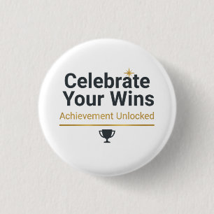 Motiverend geschenk voor succes ronde button 3,2 cm