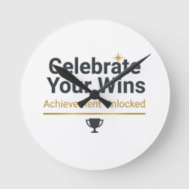 Motiverend geschenk voor succes ronde klok