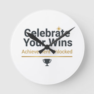 Motiverend geschenk voor succes  ronde klok