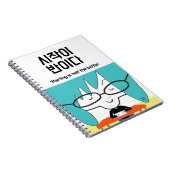 Motiverend gezegde en gedurfde illustratie notitieboek (Rechterzijde)