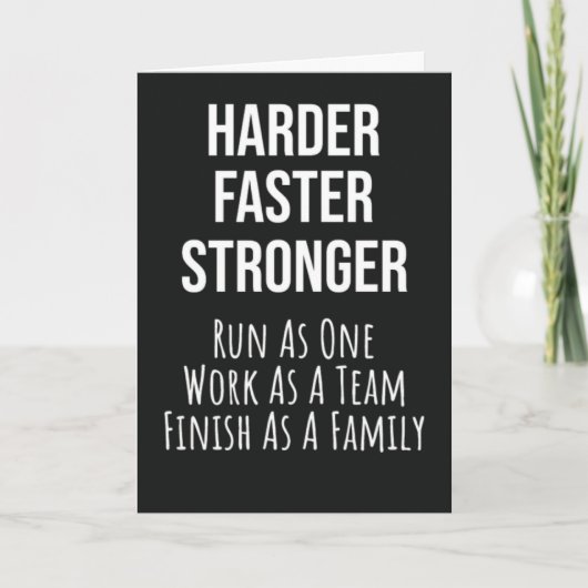 Motiverend Hardloopteam Kaart (Voorkant)