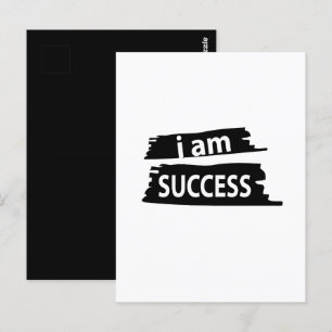 Motiverend Ik ben Succes Motiverend Briefkaart