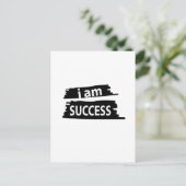 Motiverend Ik ben Succes Motiverend Briefkaart (Staand voorkant)