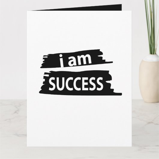 Motiverend Ik ben Succes Motiverend Kaart (Voorkant)