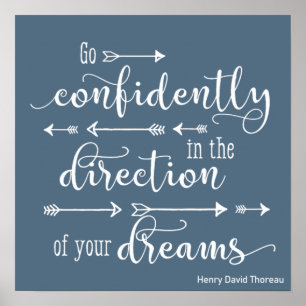 Motiverend Inspirerend Ga Vol vertrouwen Dromen  Poster