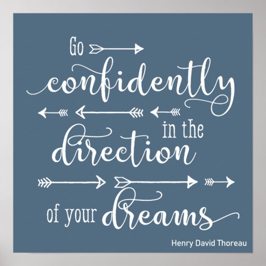 Motiverend Inspirerend Ga Vol vertrouwen Dromen Poster (Voorkant)