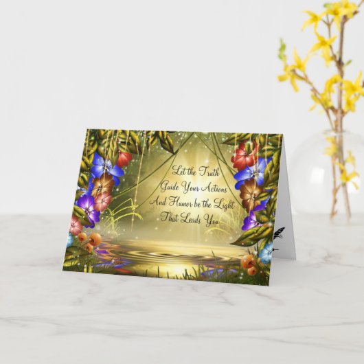 Motiverend  kaart (Gele Bloem)