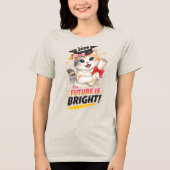 Motiverend kat afstudeer T-shirt (Voorkant)