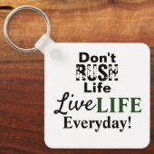 Motiverend Leef Leven Sleutelhanger (Voorkant)