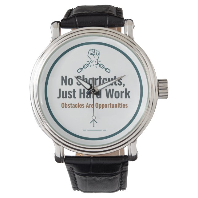 Motiverend Ontwerp met Citaat over Hard Werk – Gee Horloge (Voorkant)