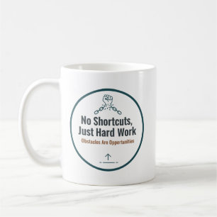 Motiverend Ontwerp met Hard Werk Citaat – Geen Sne Koffiemok