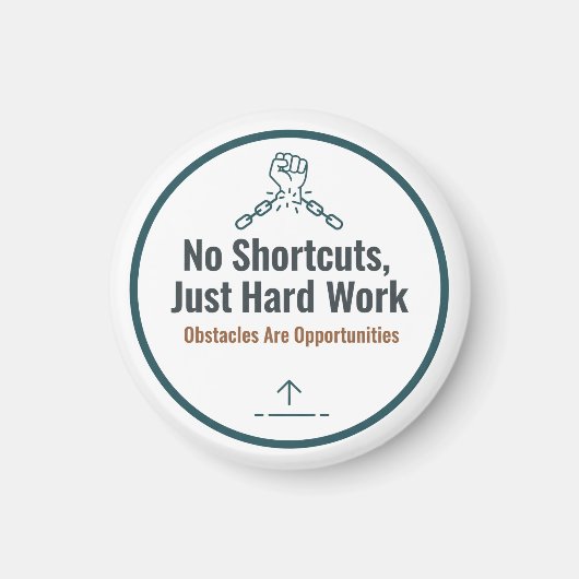 Motiverend Ontwerp met Hard Werk Citaat – Geen Sne Magneet (Voorkant)