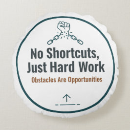Motiverend Ontwerp met Hard Werk Citaat – Geen Sne Rond Kussen