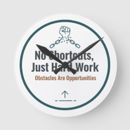 Motiverend Ontwerp met Hard Werk Citaat – Geen Sne Ronde Klok